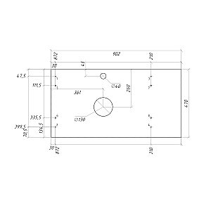 Столешница Grossman ЛОФТ 509002 90 черная матовая для ванной в интернет-магазине сантехники Sanbest