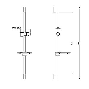 Душевая штанга Bravat D141C-1 купить в интернет-магазине сантехники Sanbest