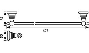 Полотенцедержатель Kaiser KH-4207 бронза купить в интернет-магазине сантехники Sanbest