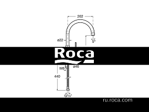 Смеситель для кухни Roca Targa 5A8460C0M купить в интернет-магазине сантехники Sanbest