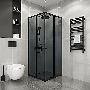 Душевой уголок Niagara Eco NG-1009-14QT 90х90 профиль черный/стекло тонированное купить в интернет-магазине Sanbest