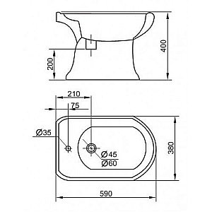 Биде напольное Cezares Liza купить в интернет-магазине Sanbest