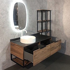 Тумба с раковиной Comforty Порто 00-00000828 120 дуб тёмно-коричневый для ванной в интернет-магазине Sanbest