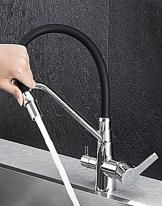 Смеситель для кухни Boch Mann Else BM10426 никель брашированный купить в интернет-магазине сантехники Sanbest