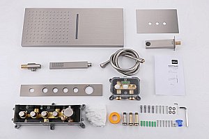 Душевая система Abber Rund AF8753SP сатин купить в интернет-магазине сантехники Sanbest