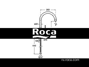 Смеситель для кухни Roca Targa 5A8460C0M купить в интернет-магазине сантехники Sanbest