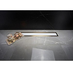 Душевой трап Pestan Confluo Premium Line White Glass Gold 550 купить в интернет-магазине Sanbest