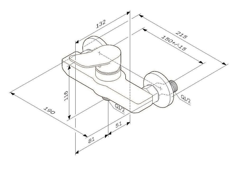 Смеситель для душа AM.PM X-Joy F85A20022 купить в интернет-магазине сантехники Sanbest