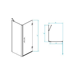 Душевой уголок RGW Passage PA-36-1B (PA-06B+Z-060-2B+держатель O-204B) 70х80 410836178-014 стекло прозрачное/профиль черный купить в интернет-магазине Sanbest