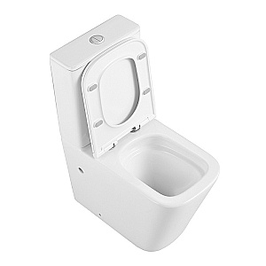 Унитаз напольный Azario Terra AZ-6003-A белый, безободковый, с бачком, с крышкой микролифт, слив торнадо купить в интернет-магазине Sanbest
