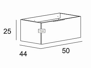 Тумба с раковиной Cezares Premium Plisse 51 Nero opaco для ванной в интернет-магазине Sanbest
