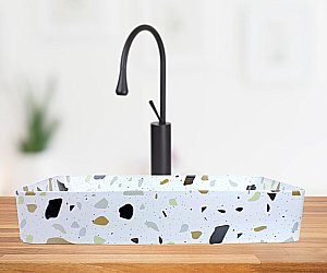 Раковина накладная Bronze de Luxe Terrazzo 60,5 1061TR терраццо купить в интернет-магазине Sanbest