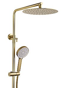 Душевая система с термостатом WONZON & WOGHAND STICK WW-88739903-BG брашированное золото купить в интернет-магазине сантехники Sanbest