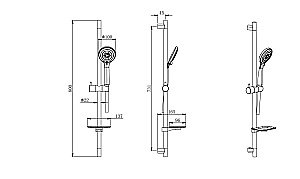 Смеситель для душа Aquatek Вега AQ1076CR хром купить в интернет-магазине сантехники Sanbest