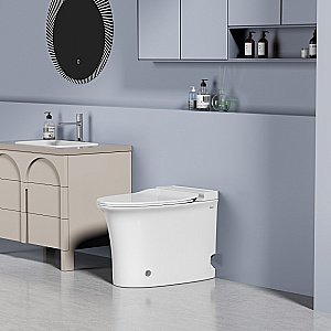 Унитаз приставной Abber Bequem AC1125P белый, с крышкой микролифт купить в интернет-магазине Sanbest