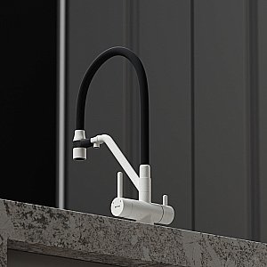 Смеситель для кухни Sancos Dora SC4003GR белый гранит купить в интернет-магазине сантехники Sanbest