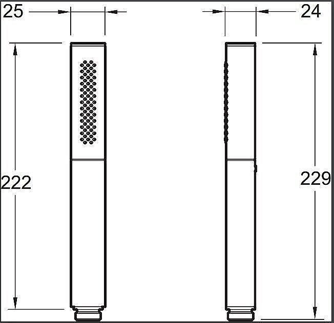 Душевая лейка Jacob Delafon SHIFT SQUARE 14788D-CP купить в интернет-магазине сантехники Sanbest