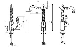 Смеситель для раковины Boheme Provance Ripresa 362 купить в интернет-магазине сантехники Sanbest