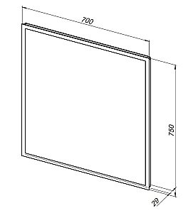 Зеркало Aquanet Оптима 288964 70 белый матовый в ванную от интернет-магазине сантехники Sanbest