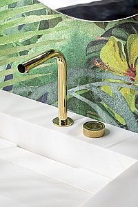 Смеситель для раковины Boheme TECH 158-G золото купить в интернет-магазине сантехники Sanbest