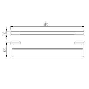 Полотенцедержатель двойной ABBER Westen AA1757NG никель купить в интернет-магазине сантехники Sanbest