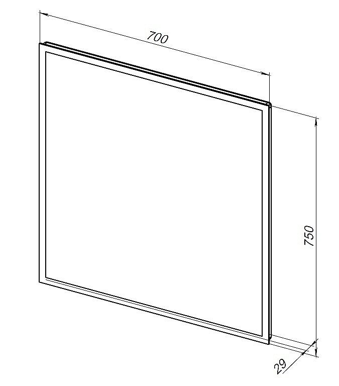 Зеркало Aquanet Оптима 288964 70 белый матовый в ванную от интернет-магазине сантехники Sanbest