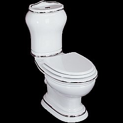 Унитаз Migliore Milady 31738 белый/декор платина D2 купить в интернет-магазине Sanbest