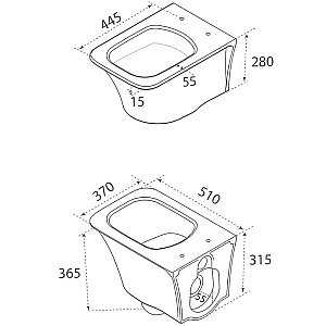 Унитаз Boheme Mirage 965-2 с инсталяцией и кнопкой 664-G белый глянцевый/золото, безободковый, с функцией биде купить в интернет-магазине Sanbest