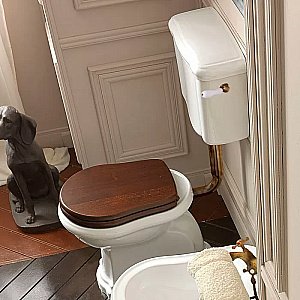 Унитаз напольный Kerasan Retro 1010 с низким бачком 1072 Белый/ручка бронза купить в интернет-магазине Sanbest