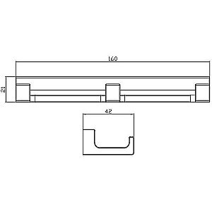 Планка с крючками Rav Slezak Nil NLA0105Z золотистый купить в интернет-магазине сантехники Sanbest