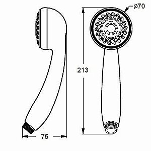 Душевая лейка Vidima Seva Jet S2 BA182AA купить в интернет-магазине сантехники Sanbest