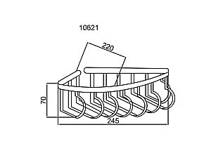 Полка угловая Boheme Medici 10621 купить в интернет-магазине сантехники Sanbest
