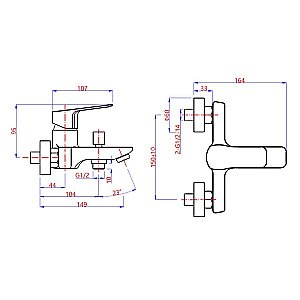 Набор смесителей PAINI Viva Style P4CRSET3 хром купить в интернет-магазине сантехники Sanbest