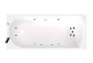 Ванна с гидромассажем Радомир Николь 2-83-2-0-0-210Р 180х80 ЛЮКС ХРОМ белая купить в интернет-магазине Sanbest