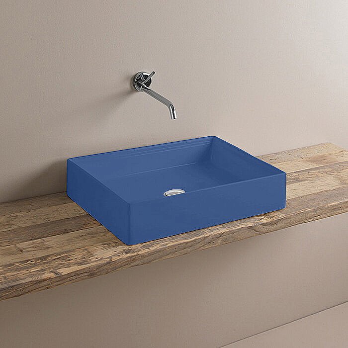 Раковина накладная Artceram SCALINO 38 SCL002 16 00 blu zaffiro купить в интернет-магазине Sanbest