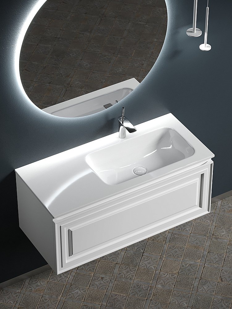 Тумба с раковиной Sancos Very VR100RW + CN7015 100 для ванной в интернет-магазине Sanbest