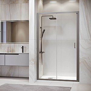 Душевая дверь RGW Passage PA-14Gr 100 стекло прозрачное/профиль серый купить в интернет-магазине Sanbest