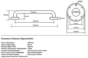 Поручень Bemeta Help program 301101001 купить в интернет-магазине сантехники Sanbest