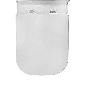 Унитаз напольный Azario Anteo Square AZ-1218A белый, безободковый, с бачком, с крышкой микролифт купить в интернет-магазине Sanbest