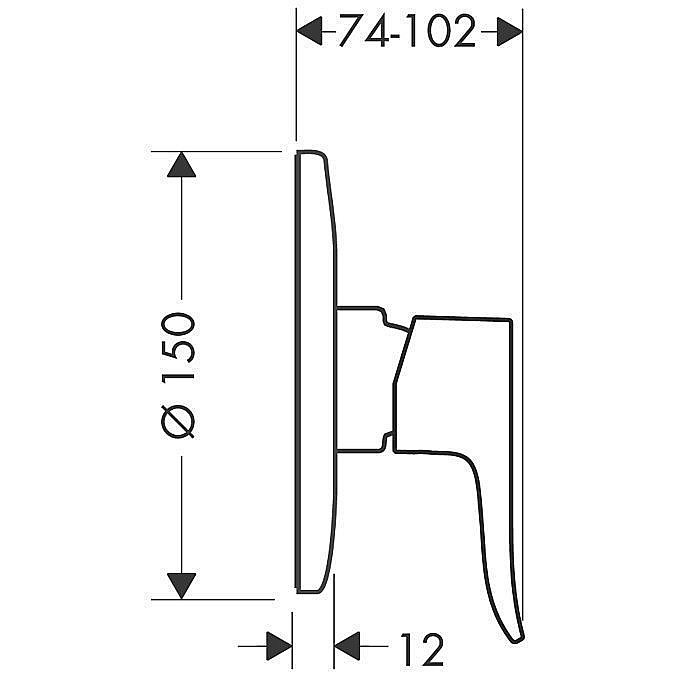 Смеситель для душа Hansgrohe Metris 31686000 купить в интернет-магазине сантехники Sanbest