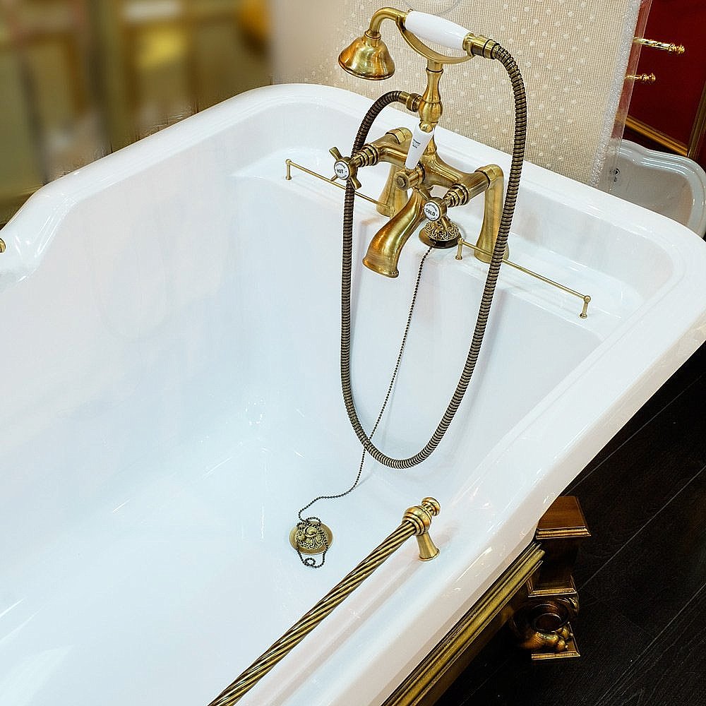 Ванна Migliore Impero Affusto 26341 180х87 белая,бронза купить в интернет-магазине Sanbest