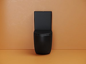 Унитаз напольный Ceramica Nova Metropol CN4001TMB черный матовый, с крышкой микролифт, с бачком, безободковый, слив-торнадо купить в интернет-магазине Sanbest