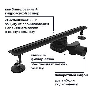Душевой трап RGW SDR-54B 79215480-04 80 черный купить в интернет-магазине Sanbest
