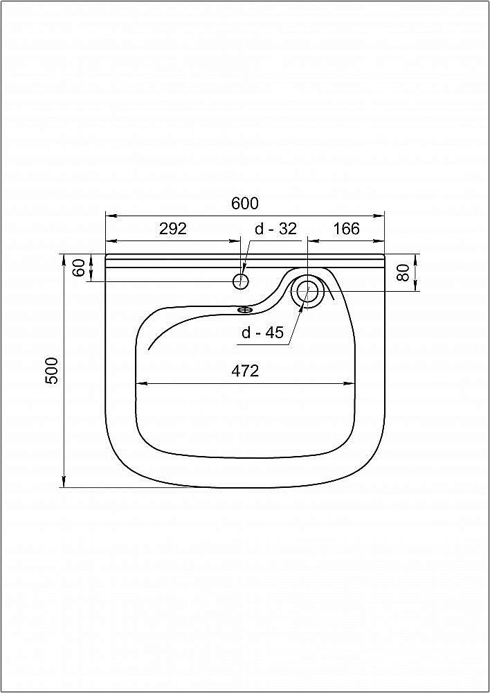 Раковина на стиральную машину Кувшинка Юни 50 белая купить в интернет-магазине Sanbest