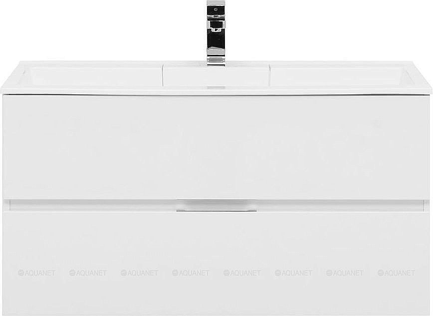 Тумба с раковиной Aquanet Алвита 235341 100 белый для ванной в интернет-магазине Sanbest