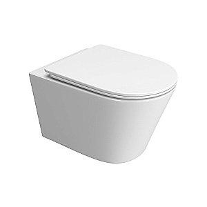 Унитаз подвесной BelBagno TRE-TOR BB5180CH-TOR/SC белый, с крышкой микролифт, безободковый, слив-торнадо купить в интернет-магазине Sanbest