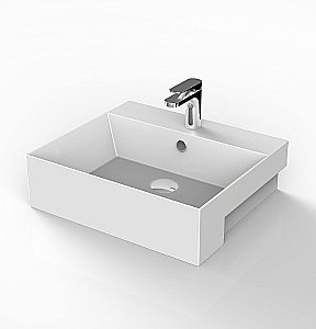 Раковина Artceram Quadro 50 QUL004 01 00 белая купить в интернет-магазине Sanbest