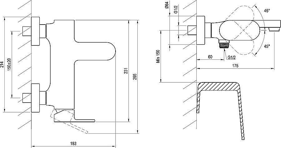 Смеситель для ванны Ravak Eleganta X070256 белый вельвет купить в интернет-магазине сантехники Sanbest