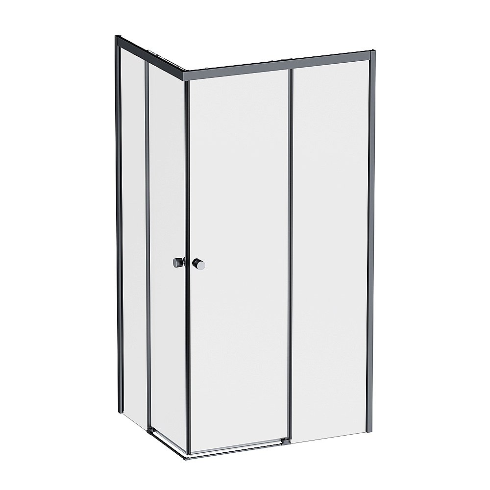 Душевой уголок AM.PM X-Joy Square Slide W94G-403-12080-BТ 120х80 стекло прозрачное/профиль черный матовый купить в интернет-магазине Sanbest