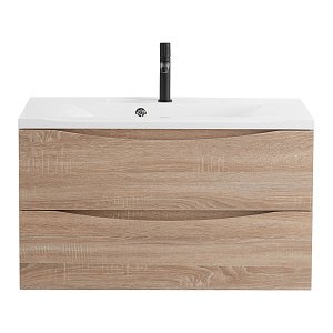 Тумба с раковиной Belbagno MARINO 90 2C-SO/BB900/450-LV-MR-PR Rovere Bianco для ванной в интернет-магазине Sanbest